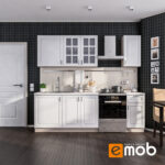 Set bucatarie REGINA / MDF Alb mat 2,4 m.l.