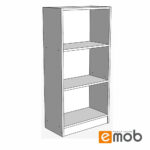 Raft Contabil Alb 120x45x30