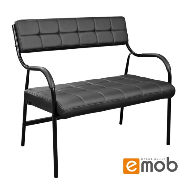 Bancheta N-12~(2 locuri 95x60cm) Negru