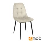 M-01-3 (Hlr-14) Catifea Grey/Beige+Black Legs Scaun