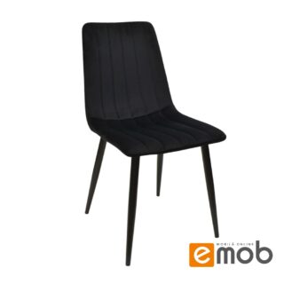 Scaun DC-90P N66 Catifea Black+Black Legs