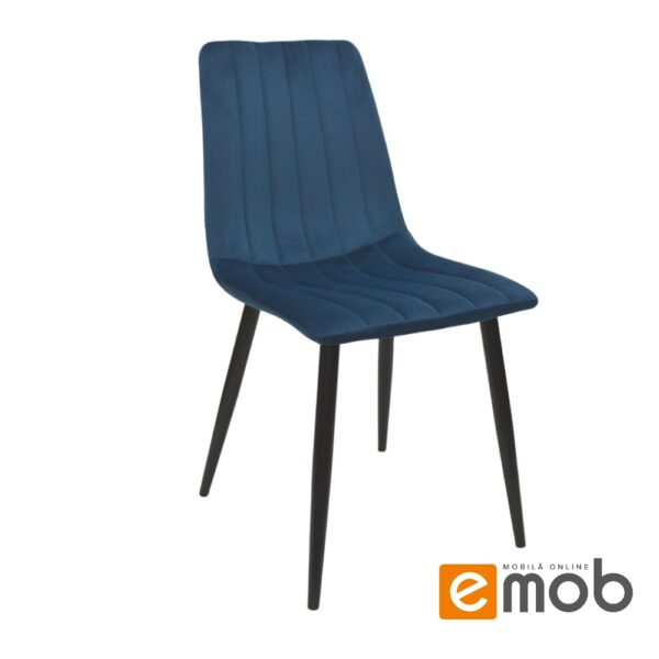 Scaun DC-90P N63 Catifea Dark Blue+Black Legs